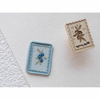 A121【ブルーベリー切手】 シーリングスタンプヘッド ヘッドのみ(各種パーツ)