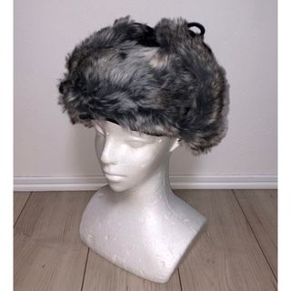 カンゴール(KANGOL)のL 新品 KANGOL トラッパーキャップ ロシア帽 ファー ブラック グレー(その他)