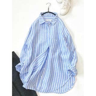 アーバンリサーチサニーレーベル(URBAN RESEARCH SONNY LABEL)の美品 Sonny Labelサニーレーベルきれい色ゆったりリネンオーバーシャツ♪(シャツ/ブラウス(長袖/七分))