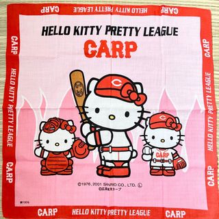 ハローキティ(ハローキティ)の激レア☆レトロ☆ハローキティ　広島東洋カープ　ハンカチ(キャラクターグッズ)