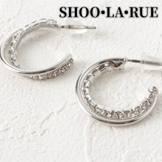 シューラルー(SHOO・LA・RUE)の新品✨シューラルー キラキラフープピアス＆イヤリング シルバー レディース(ピアス)