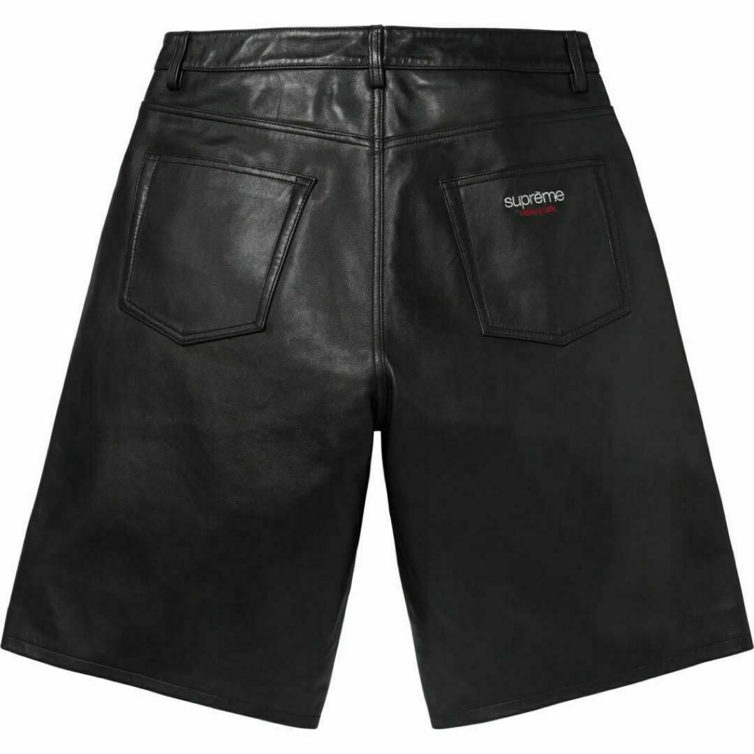 Supreme(シュプリーム)のSupreme Baggy Leather Short "Black" 34 メンズのパンツ(ショートパンツ)の商品写真