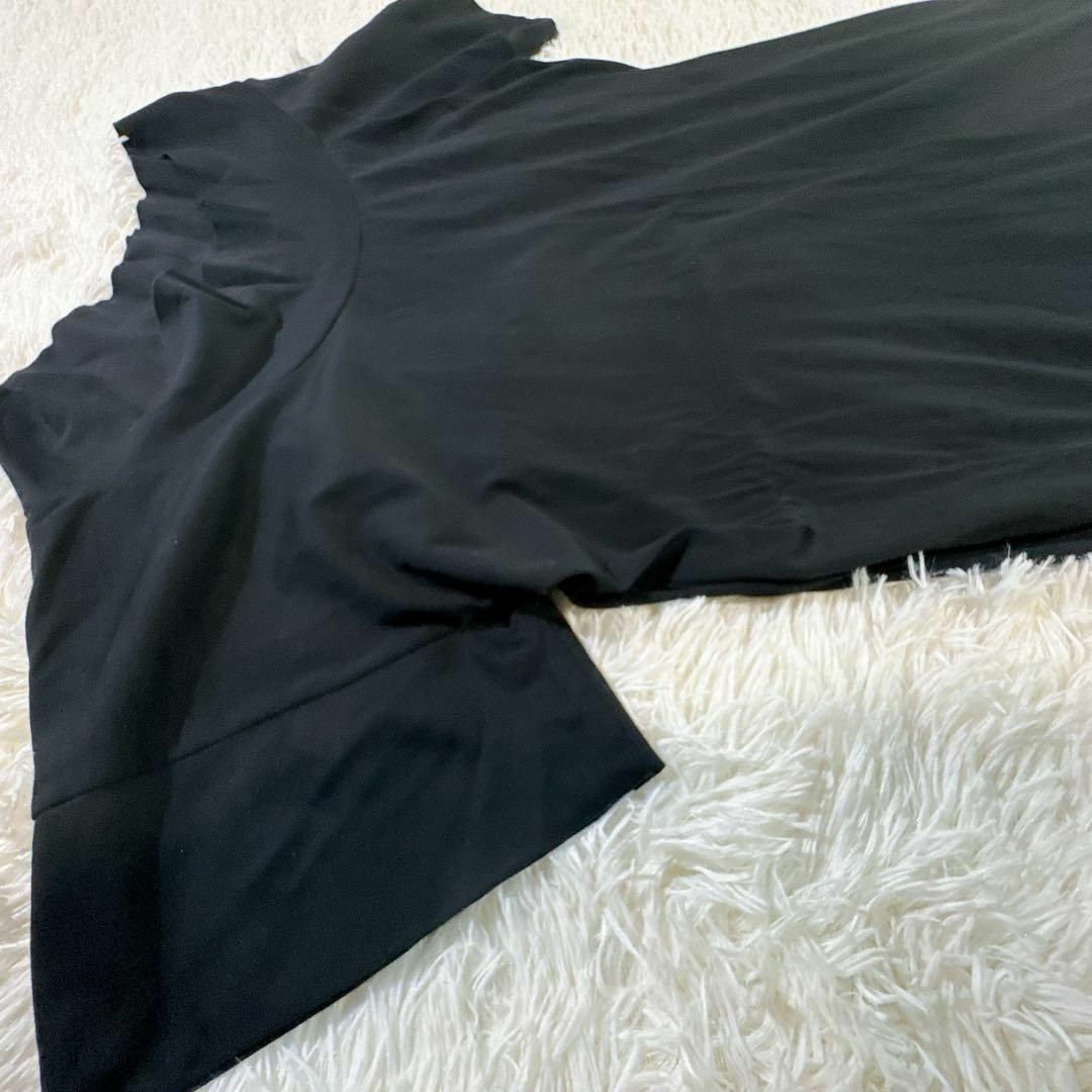 LIMI feu(リミフゥ)の美品✨ リミフゥ ヨウジヤマモト Tシャツワンピース オーバーサイズ 変形ネック レディースのワンピース(ロングワンピース/マキシワンピース)の商品写真