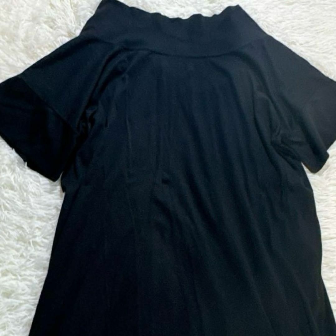 LIMI feu(リミフゥ)の美品✨ リミフゥ ヨウジヤマモト Tシャツワンピース オーバーサイズ 変形ネック レディースのワンピース(ロングワンピース/マキシワンピース)の商品写真