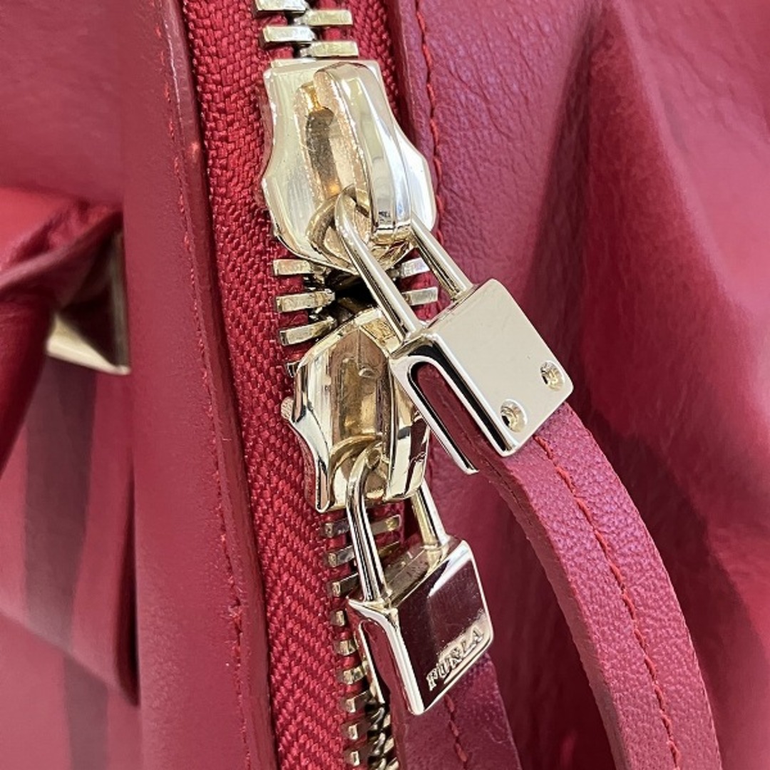 FURLA - フルラ FURLA レッド レザー 2WAY バッグ ハンドバッグ