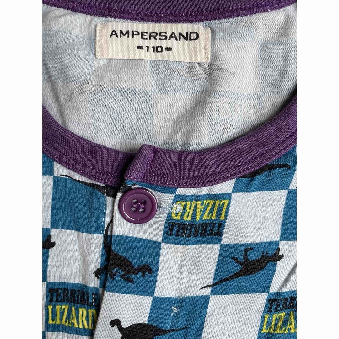 Ampersand パジャマ 上下セット 恐竜　110 キッズ/ベビー/マタニティのキッズ服男の子用(90cm~)(パジャマ)の商品写真