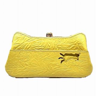アオネコ がま口 ミモザイエロー 長財布 レディース 送料無料 【中古】【あす楽】(財布)