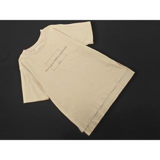 リリーブラウン(Lily Brown)のLily Brown リリーブラウン プリント カットソー sizeONE/ベージュ ■◆ レディース(カットソー(半袖/袖なし))