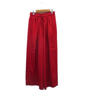 イェッカヴェッカ(YECCA VECCA)のイェッカヴェッカ ワイドパンツ ギャザー シンプル F レッド 赤 /KT32(その他)