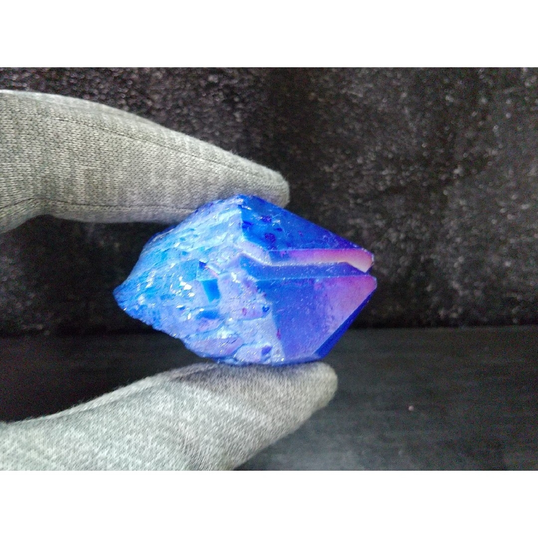 ｵｰﾗｸﾘｽﾀﾙ水晶2個ｾｯﾄ原石天然石 インテリア/住まい/日用品のインテリア小物(置物)の商品写真