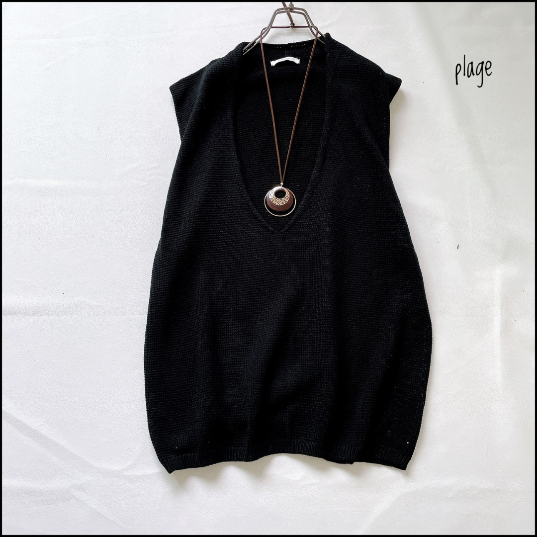 Plage - 【美品】plage 着るだけでキレイ見え！レイヤードを存分に楽しむベスト　可愛い