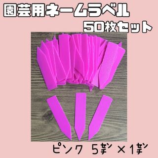 園芸用 ネーム ラベル 札 多肉 植物 ピンク 50枚セット 5cm×1cm(その他)