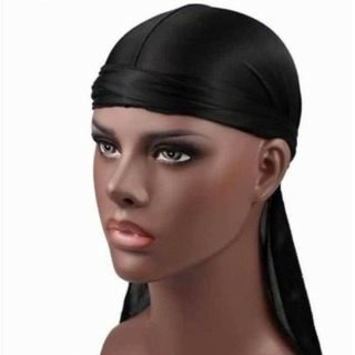 ドゥーラグ 黒 ヒップホップ ドゥラグ DU-RAG 男兼用 夏 ブラック