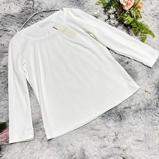 【enjoy】 ホワイト 長袖Tシャツ L 新品未使用(Tシャツ(長袖/七分))