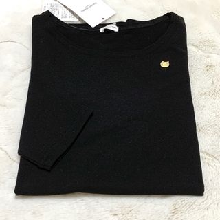 ツモリチサトスリープ(TSUMORI CHISATO SLEEP)のMサイズ《七分袖/ブラック》綿 コットン トップス ワコール(ルームウェア)