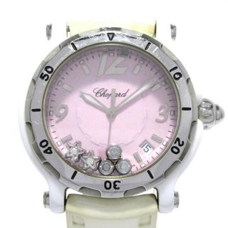 ショパール(Chopard)のChopard(ショパール) 腕時計 ハッピースポーツ 8507 レディース セラミック/ラバーベルト/5Pムービングダイヤ/スター(星)/LIMITED EDITION/300本限定 ピンク(腕時計)