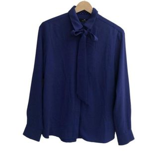 ポールスミス(Paul Smith)のPaulSmith(ポールスミス) 長袖シャツブラウス サイズ40 L レディース美品  - ブルー ボウタイ付き(シャツ/ブラウス(長袖/七分))