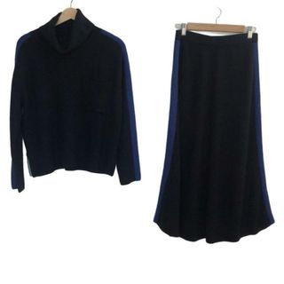 ポールスミス(Paul Smith)のPaulSmith(ポールスミス) スカートセットアップ レディース - ダークネイビー×ブルー ニット/ウエストゴム(セット/コーデ)