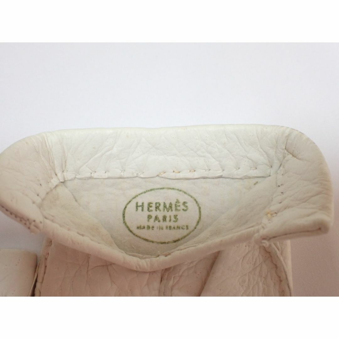 HERMES - エルメス 手袋 レザーグローブ ホワイト 白 未使用