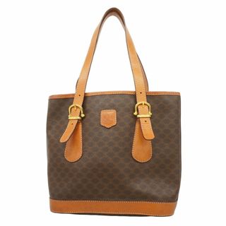 セリーヌ(CELINE)の【5fc4417】セリーヌ トートバッグ マカダム PVC ブラウン ゴールド金具【中古】レディース(トートバッグ)