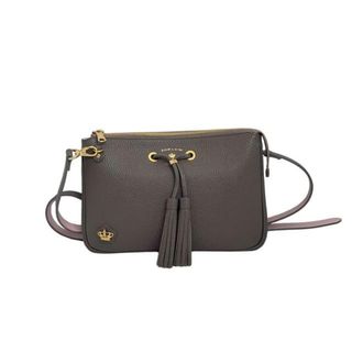AccessoiresDeMademoiselle(ADMJ)(アクセソワ・ドゥ・マドモワゼル) ショルダーバッグ新品同様  - グレーベージュ タッセル レザー(ショルダーバッグ)