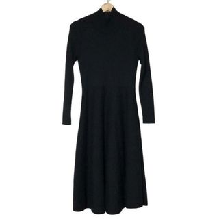 フォクシー(FOXEY)のFOXEY(フォクシー) ワンピース サイズ40 M レディース ジュリアナニット 43209 黒 ハイネック/長袖/ロング/ニット(その他)
