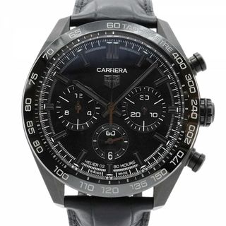 タグホイヤー(TAG Heuer)の【5wwf0225】タグホイヤー カレラ CBN2A1G.FC6501 黒文字盤【中古】腕時計 メンズ(腕時計(アナログ))