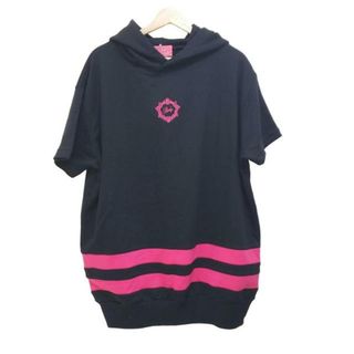 レディー(Rady)のRady(レディ) パーカー サイズS レディース美品  - 黒×ピンク 半袖(パーカー)