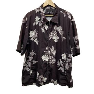 ジャックローズ(JACKROSE)のJACKROSE(ジャックローズ) ブルゾン サイズ48 XL メンズ - ダークブラウン×ライトグレー 半袖/花柄/ジップアップ/春/秋(ブルゾン)