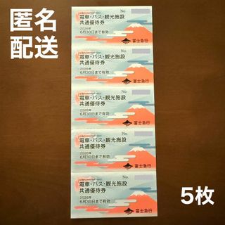 富士急行 株主優待券5枚(遊園地/テーマパーク)