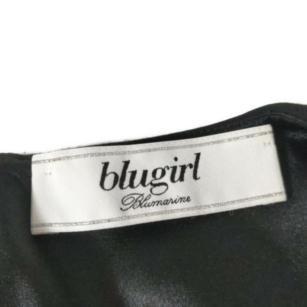 BLUGiRL BLUMARINE(ブルーガールブルマリン) ワンピース サイズI 40 レディース美品  - 黒 クルーネック/ノースリーブ/ひざ丈 レディースのワンピース(その他)の商品写真