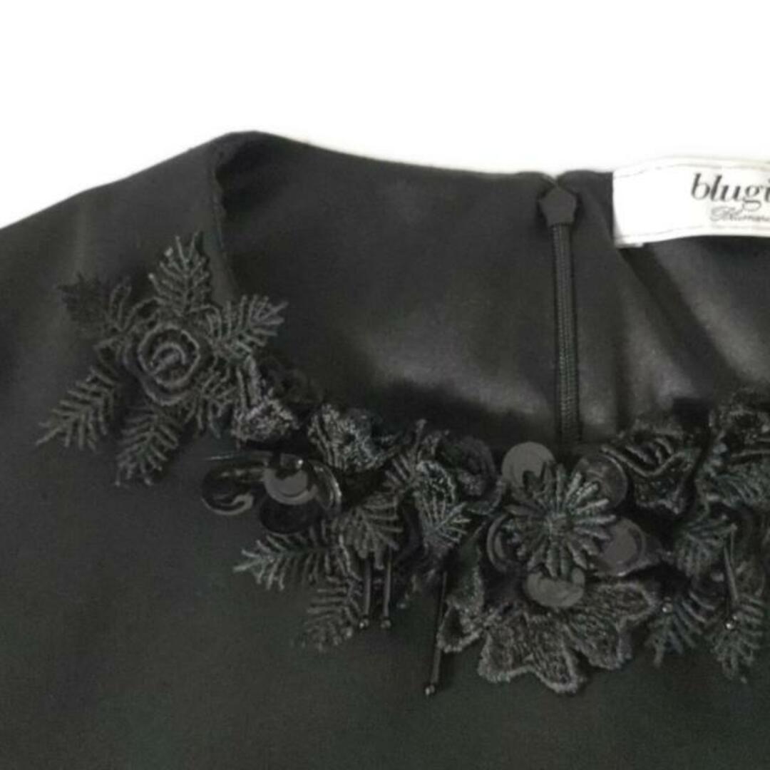 BLUGiRL BLUMARINE(ブルーガールブルマリン) ワンピース サイズI 40 レディース美品  - 黒 クルーネック/ノースリーブ/ひざ丈 レディースのワンピース(その他)の商品写真