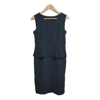 DAMAcollection(ダーマコレクション) ワンピース サイズ9AR S レディース - ネイビー クルーネック/ノースリーブ/ひざ丈(その他)