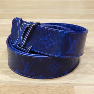 ルイヴィトン(LOUIS VUITTON)の美品 ルイヴィトン タイガラマ サンチュール LV イニシアル ベルト コバルト(ベルト)
