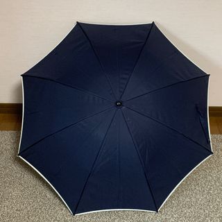 《50cm/2段折》ネイビー×アイボリー 完全遮光 日傘 晴雨兼用(傘)