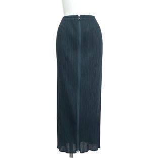 プリーツプリーズイッセイミヤケ(PLEATS PLEASE ISSEY MIYAKE)のPLEATS PLEASE プリーツプリーズ フルジップロングスカート スカート サイズ:2 PP82-JG370 グリーン  レディース 　240001146429(その他)