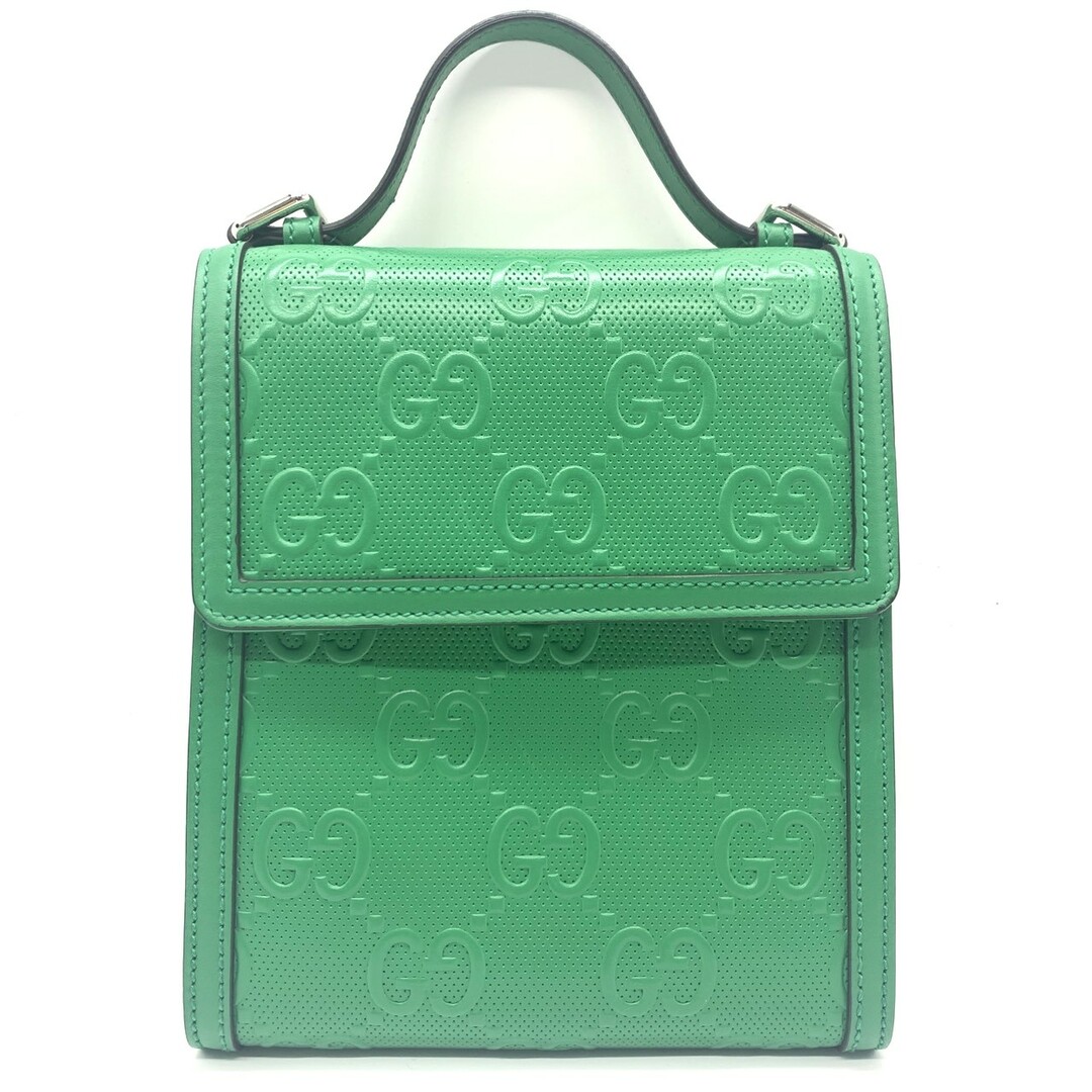GUCCIオリーブグリーン ショルダーバッグ バンブーハンドル