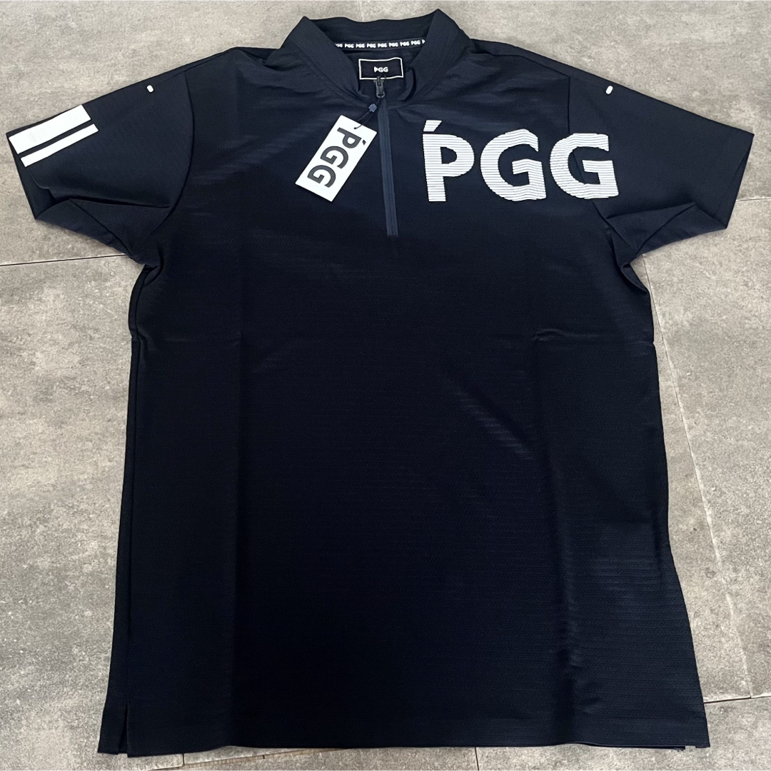 上品 PEARLY GATES 半袖 ハーブジップ ロゴ PGG 【新品】タグ付き - メンズウェア