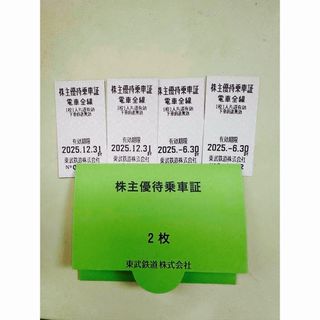 【匿名補償付】東武鉄道　株主優待乗車券 4枚セット(鉄道乗車券)