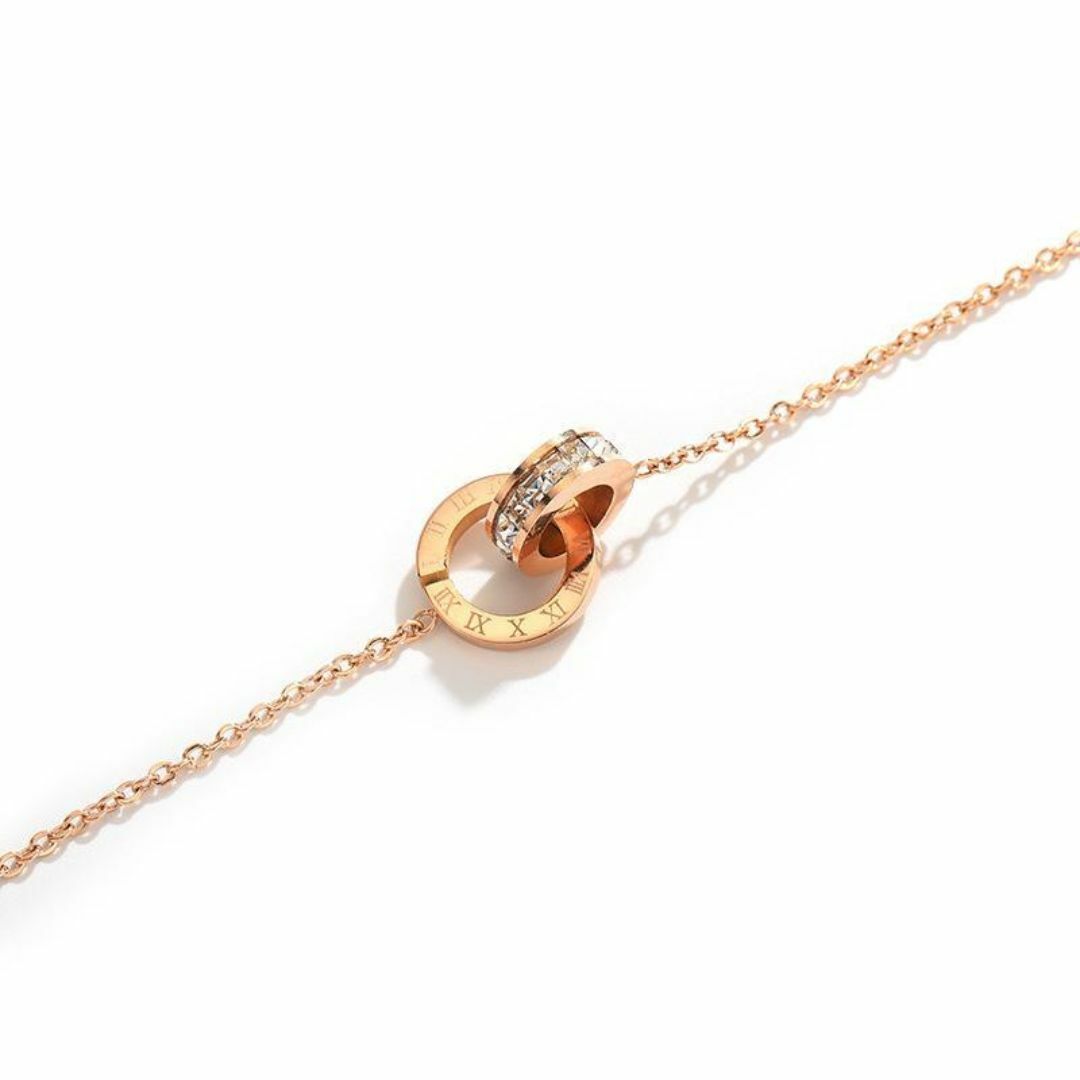 人気商品 ブレスレット ローマ数字　ゴールド18K　キラキラ　ジルコニア レディースのアクセサリー(ブレスレット/バングル)の商品写真