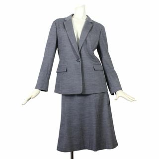 28【美品】アンタイトル スカートスーツ 42 グレー ジャージ 3L XXL