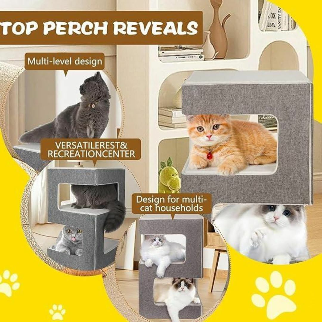 キャットタワー 据え置き 爪とぎ 転倒防止 取り付け簡単 その他のペット用品(猫)の商品写真