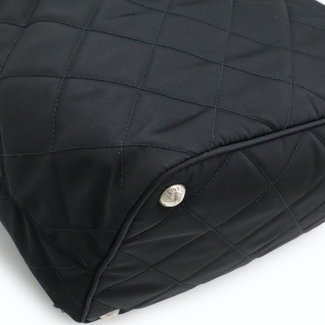 PRADA(プラダ)のPRADA プラダ テスート トライアングルロゴ キルティング ショルダーバッグ チェーンショルダー 2WAY ナイロン レザー NERO ブラック 黒 1BG740 レディースのバッグ(ショルダーバッグ)の商品写真