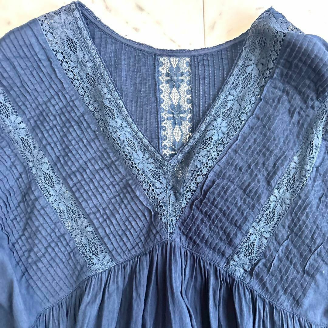 ne Quittez pas - 美品 ヌキテパ レースボイルVネックトップス