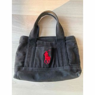ラルフローレン(Ralph Lauren)のラルフ・ローレン 黒 キャンバストートバッグ(トートバッグ)
