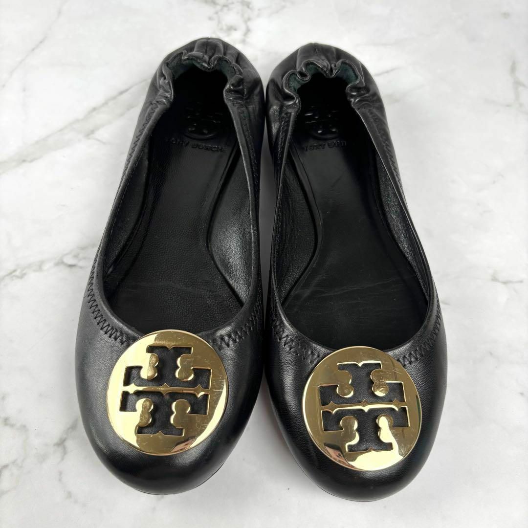 Tory Burch トリーバーチ ブラック フラットシューズ 靴メッシュ