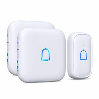 【在庫処分】ワイヤレスチャイム IP66防水防塵 玄関チャイム 送信機電池式 受