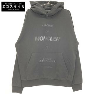 モンクレール(MONCLER)のモンクレール 21年製 ﾌﾞﾗｯｸ ﾛｺﾞﾜｯﾍﾟﾝ ﾌﾟﾙｵｰﾊﾞｰ ﾌｰﾃﾞｨ L(その他)