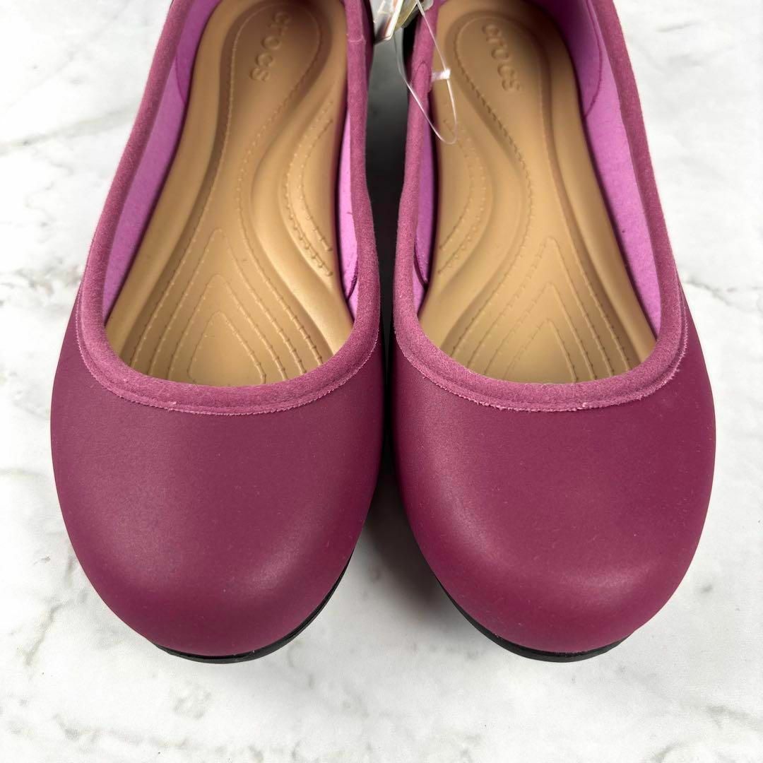 極美品】クロックス (24) パンプス フラットシューズ リボン