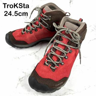 トレクスタ(Treksta)の【人気】TroKSta トレクスタ トレッキングシューズ 24.5 レッド 防水(ブーツ)